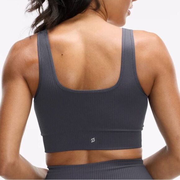 Peloton Seamless Square Neck Sports Bra Size XL 2XL, Gray, Low Impact NWT - Picture 4 of 10